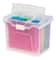 IRIS Letter Size Clear Portable File Box with Organizer Lid